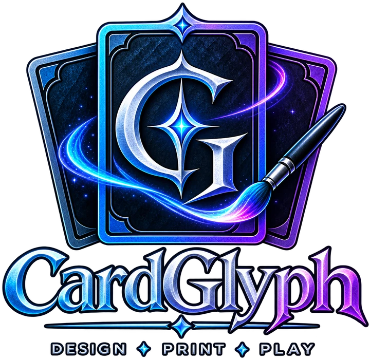 CardGlyph: design, print, play